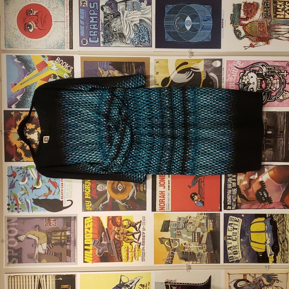 Anne Klein Tribal Print Jersey Knit Dress Sz 12